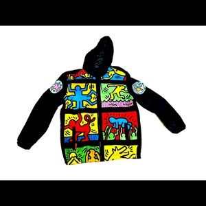 NWT Keith Haring x Members Only Artwork Windbreaker Size Large